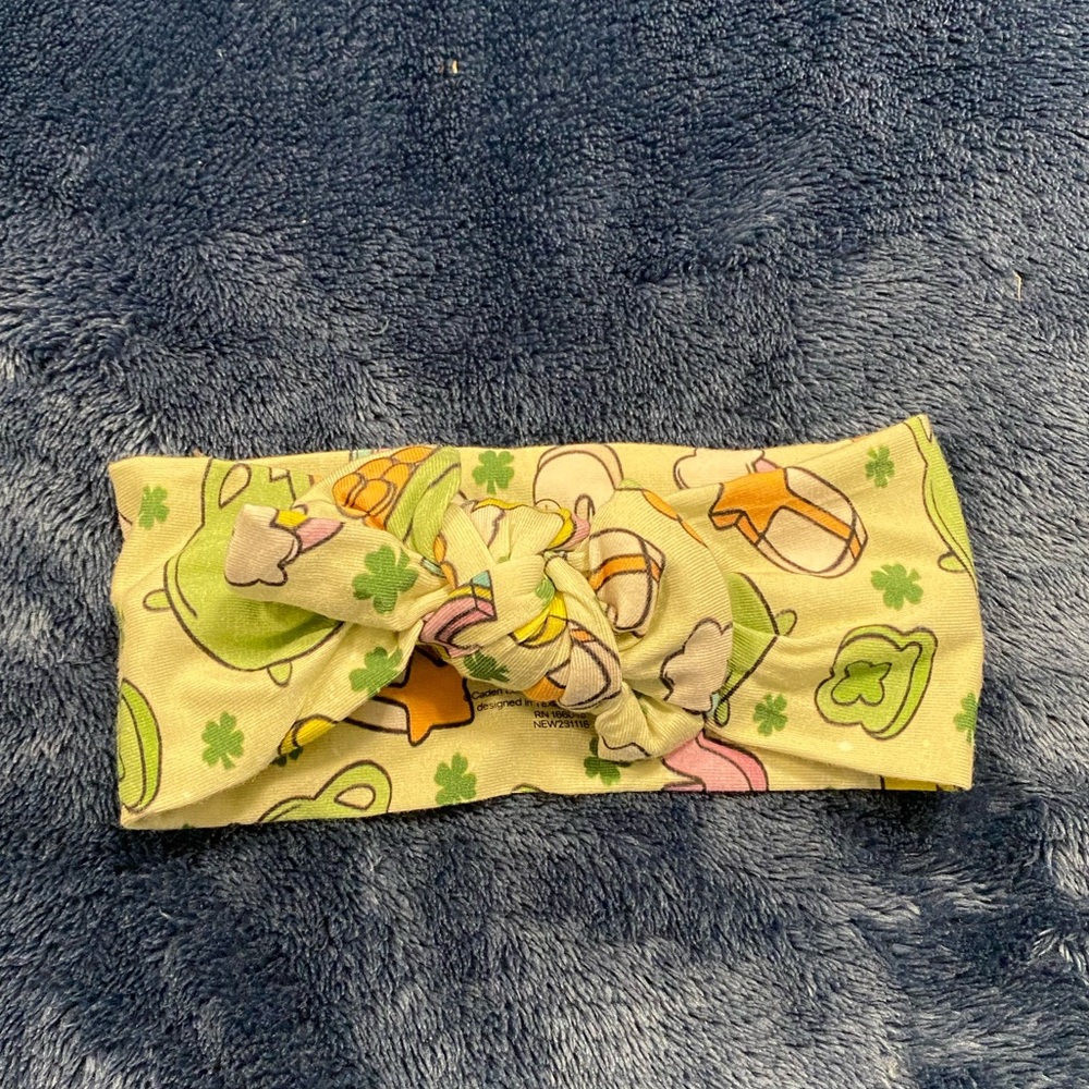 Caden Lane St. Patrick’s Day print head wrap bow- never worn